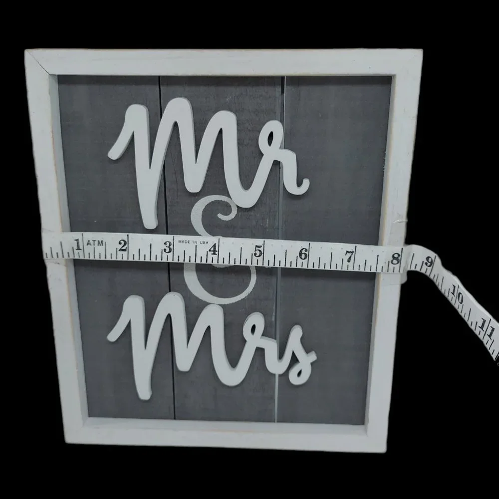 Malden International Designs Rustic Wood Frame Mr & Mrs